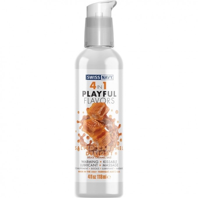 Массажный гель для тела SWISS NAVY 4 in 1 playful flavors, Salted Caramel Delight 118 мл SN4N1FSCD4 Массажный гель для тела SWISS NAVY 4 in 1 playful flavors, Salted Caramel Delight 118 мл SN4N1FSCD4