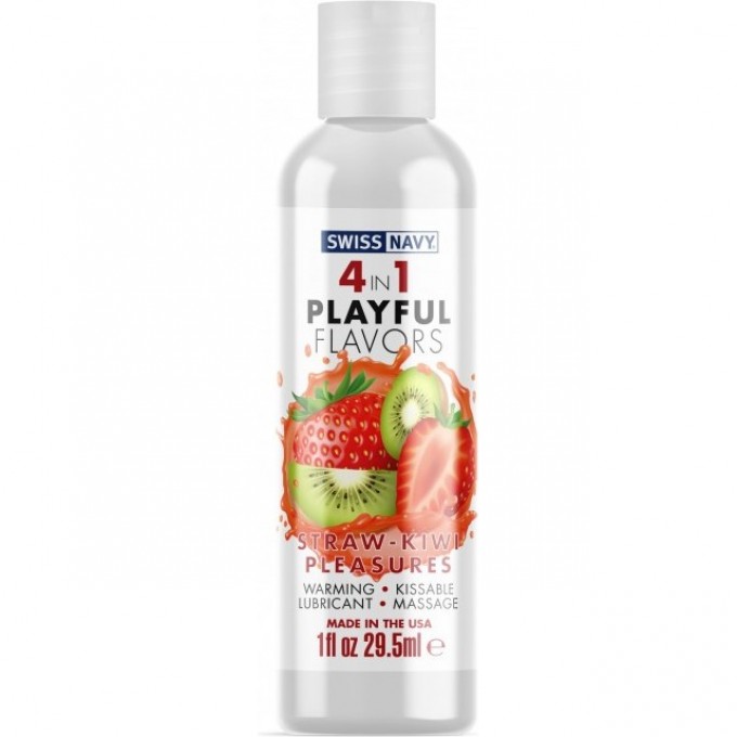 Массажный гель для тела SWISS NAVY 4 in 1 playful flavors, Straw-Kiwi Pleasures 29,5 мл SN4N1FSKP1 Массажный гель для тела SWISS NAVY 4 in 1 playful flavors, Straw-Kiwi Pleasures 29,5 мл SN4N1FSKP1